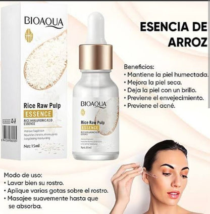 SERUM DE ARROZ CON ÁCIDO HIALURÓNICO (BIOAQUA)